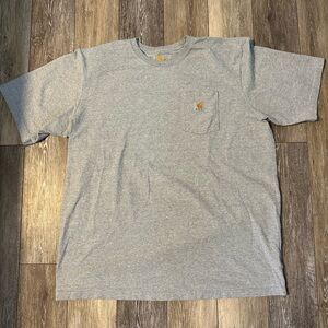 Carhartt Gray Short Sleeve Men's Tee With Pocket